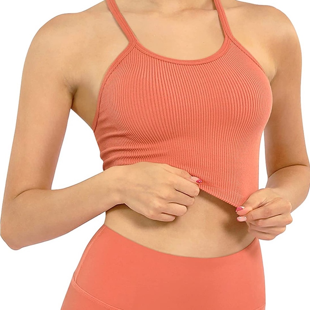 workout cami in coral